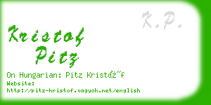 kristof pitz business card
